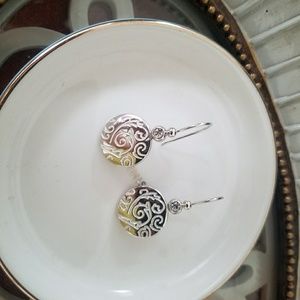 silver dangle ear rings